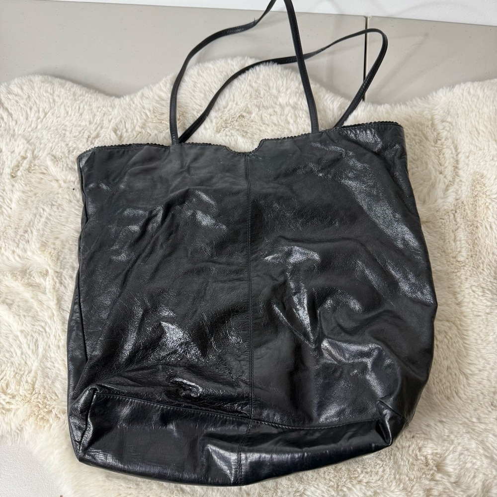 latico Black Leather Tote Bag